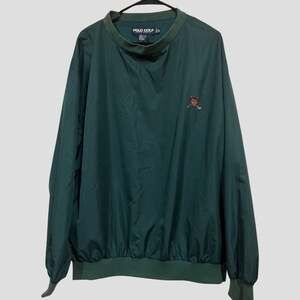 Vtg Polo Golf Ralph Lauren Lightweight Green Pullover Windbreaker Jacket Size XL
